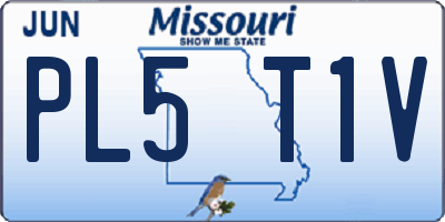 MO license plate PL5T1V