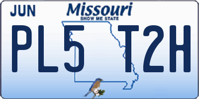 MO license plate PL5T2H