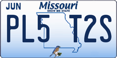 MO license plate PL5T2S