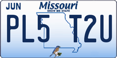 MO license plate PL5T2U