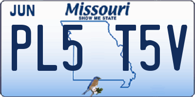 MO license plate PL5T5V