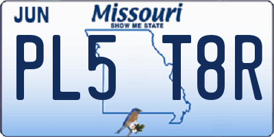 MO license plate PL5T8R