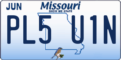 MO license plate PL5U1N