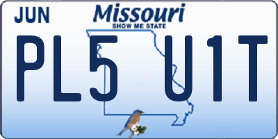 MO license plate PL5U1T