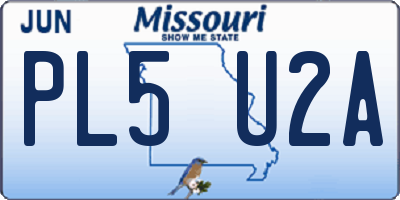 MO license plate PL5U2A