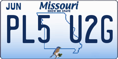 MO license plate PL5U2G