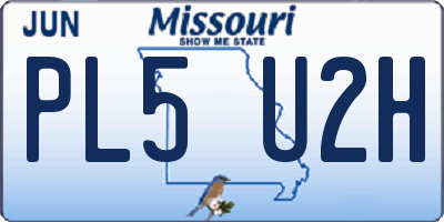 MO license plate PL5U2H