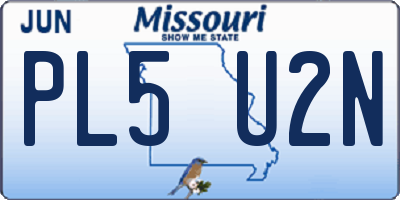 MO license plate PL5U2N