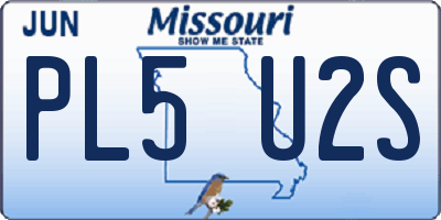 MO license plate PL5U2S