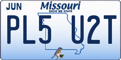 MO license plate PL5U2T