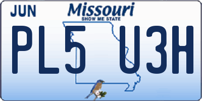 MO license plate PL5U3H