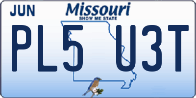 MO license plate PL5U3T