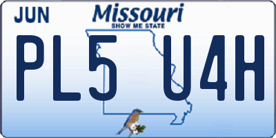 MO license plate PL5U4H