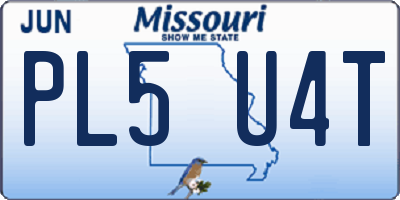 MO license plate PL5U4T