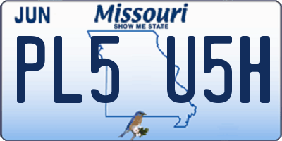 MO license plate PL5U5H