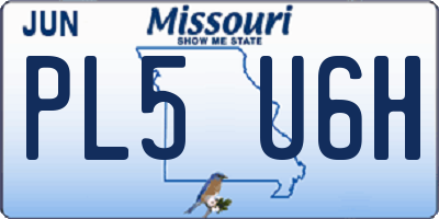 MO license plate PL5U6H