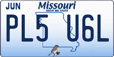 MO license plate PL5U6L