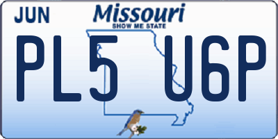 MO license plate PL5U6P