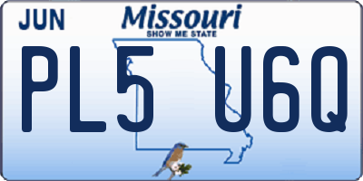 MO license plate PL5U6Q
