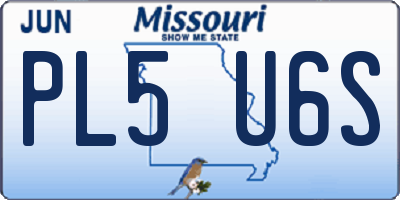 MO license plate PL5U6S