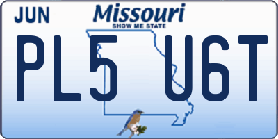 MO license plate PL5U6T