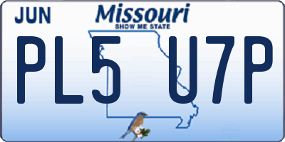MO license plate PL5U7P