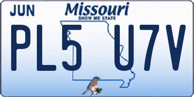 MO license plate PL5U7V