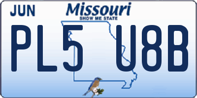 MO license plate PL5U8B