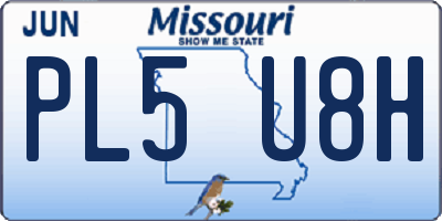 MO license plate PL5U8H