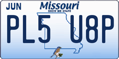 MO license plate PL5U8P