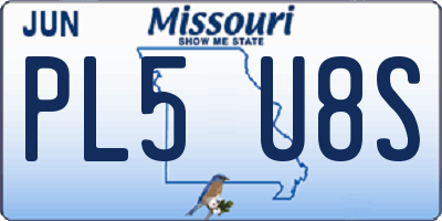 MO license plate PL5U8S