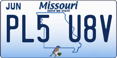 MO license plate PL5U8V