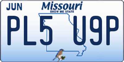 MO license plate PL5U9P