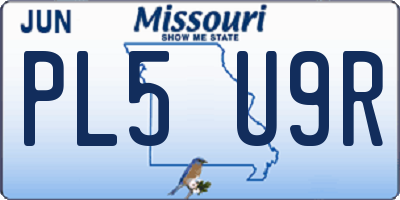 MO license plate PL5U9R