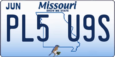 MO license plate PL5U9S