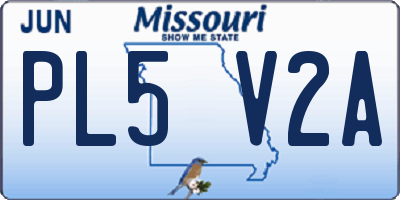 MO license plate PL5V2A