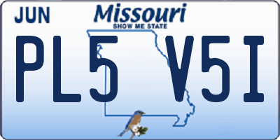 MO license plate PL5V5I