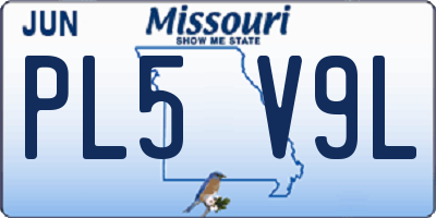 MO license plate PL5V9L