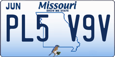 MO license plate PL5V9V