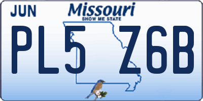 MO license plate PL5Z6B