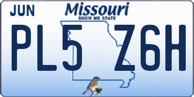 MO license plate PL5Z6H