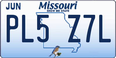 MO license plate PL5Z7L