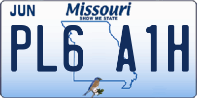 MO license plate PL6A1H