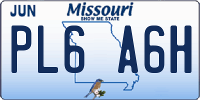 MO license plate PL6A6H