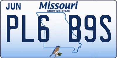 MO license plate PL6B9S