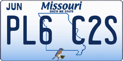 MO license plate PL6C2S