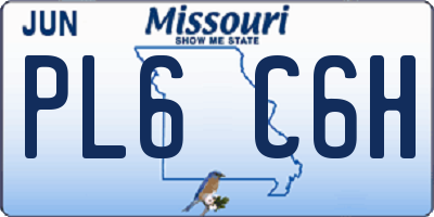 MO license plate PL6C6H