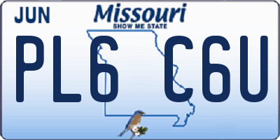 MO license plate PL6C6U