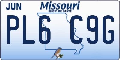 MO license plate PL6C9G