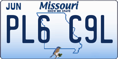 MO license plate PL6C9L